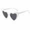 MOSIERRY 1 Stück Herz Sonnenbrille Weiß Hochzeit Sonnenbrille Herzform Herzbrille JGA Weiss Herz Partybrillen für Damen