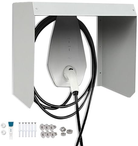 ZYLEDW Wandmontage wetterschutz schutzdach für e-Auto, überdachung für e-Auto-ladestation, Wetterschutzdach Regenschutz, 55 * 40 * 25CM