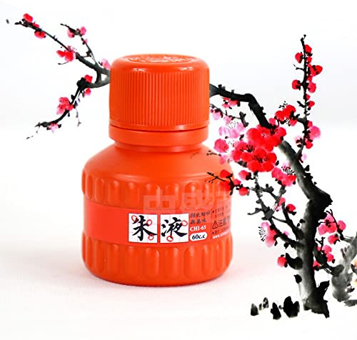 60ml Tinta Roja de Color Brillante Pintura China Caligrafía Pigmento Arte de Pintura Suministros