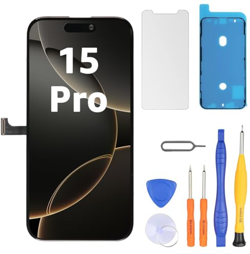 LL TRADER Screen Replacement for iPhone 15 Pro LCD 6.1 with Repair Kit