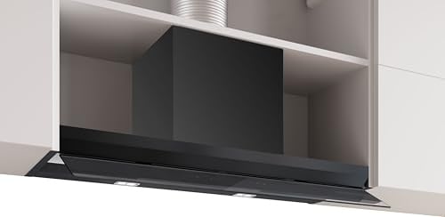 Bosch Serie 6 Integrierte Design Dunstabzugshaube 90 cm, DBB97DP60, Made in Germany, Abluft & Umluft, Leiser & langlebiger Motor, Einfache Installation, Licht mit Farbtemperaturregler, Mattschwarz