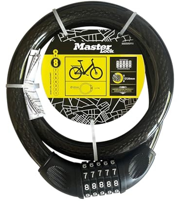 Master Lock 8282EURDPRO Fahrrad-Kabelschloss mit Kombinationsschloss