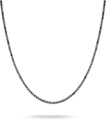 THOMAS SABO Damen-Kette Silber Zirkonia 55, Schwarz 32032255