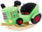 Bieco Plüsch Schaukeltier Traktor 60 cm | Kinder Schaukelstuhl mit Sicherheitsgurt | Baby Schaukel | Schaukel Kleinkind | Schaukeltier Baby Zimmer | Baby Schaukelwippe ab 9 Monate | Schaukelpferd Holz