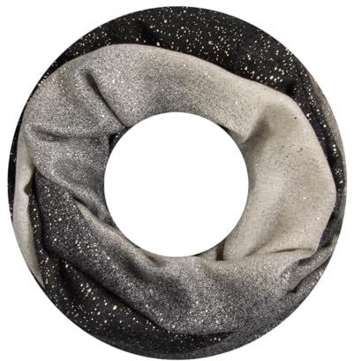 Majea Damen Loop Schal Schlauchschal Halstuch (880020) (schwarz 4)