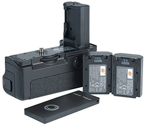 DSTE The New α9 Shutter Battery Grip with Remote Control Compatible for Sony α9 α7R III α7 III Cameras VG-C3EM + 2pcs NP-FZ100 FZ100 Battery