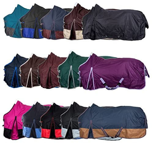 RL24 - Winterdecke Basicline 600D – Dunkelblau – 105 cm (300g) | Pferdedecke mit Füllung