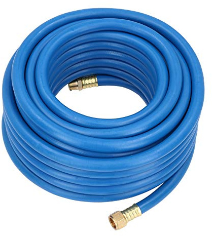 15 Metres Rubber Air Line Air Hose 3/8 Bore with 3/8 BSP Threads Hi-Vis