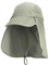 Kinder Jungen Mädchen Safari Cap mit extra langem Nackenschutz Anti UV Abklappbar Baseball Mütze für Camping Outdoor - 50-54 Olive Grün