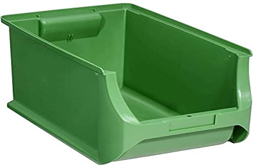 Allit 456283 ProfiPlus Box 4H, grün Stapelsichtbox, PP TÜV/GS, V: 9,8 L,Lagersichtbox, Sichtbox, Lagerbox, stapelbar