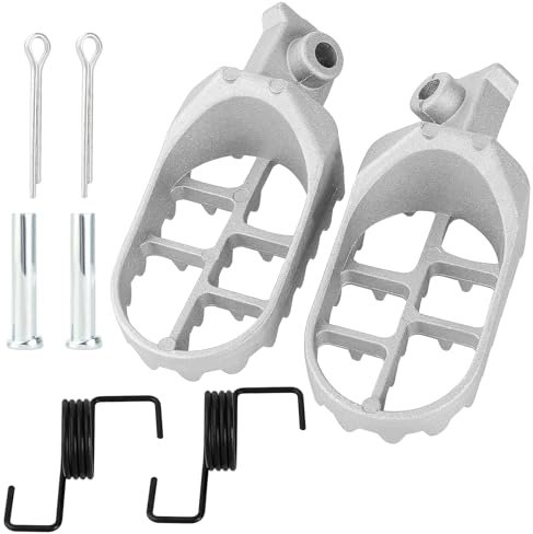 QAZAKY Repose-pieds de rechange pour Yamaha PW50 PW80 BW80 DT50 RT100 RT180 T225S TT225T TTR110 TTR50E TTR90 TTR90E TW200 WR250 WR500 XT250 XT350 XT600. YZ125 YZ250 YZ490 YZ80.