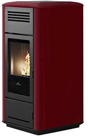 Edilkamin 809100 Milla H 12 - Stufa a pellet in ceramica Bordeaux/A++