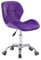 Charles Jacobs Home Office Swivel Computer Desk Chair with a Height Adjustable Chrome base and Wheels - Purple Velvet
