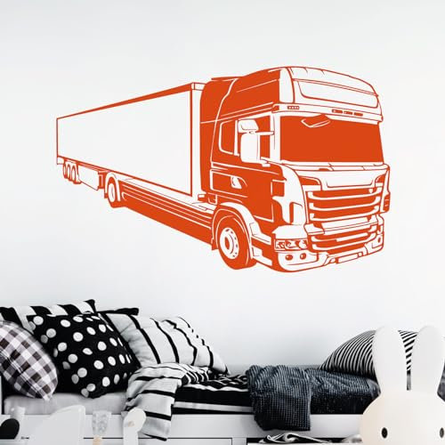 Adesivo da parete per camion Scania Volvo HGV, colore: arancione