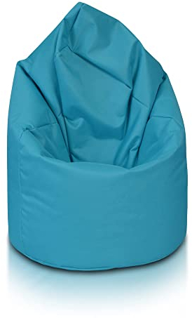 Ecopuf - Sako Pouf Sessel Outdoor - Sitzsack Kinderzimmer - Robuster Stoffsack - Entspannungssessel - Wohnungseinrichtung - Sessel Größe XL - 85x135cm, Hellblau Nc7