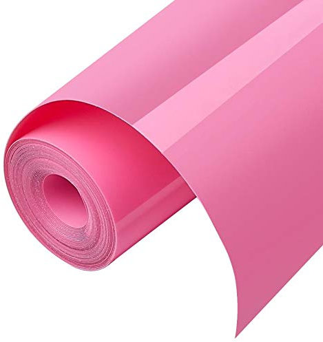 HTV Iron on Vinyl 12inch x10 Feet Roll for Silhouette and Cricut Easy to Cut & Weed Iron on Heat Transfer Vinyl DIY Heat Press Design for T-Shirts White (pink)