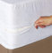 JENNY SESAL Coprimaterasso Matrimoniale elasticizzato con Cerniera bianco in Spugna Jersey