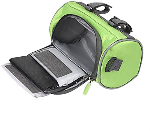 YUNSI Outdoor Bicycle Handlebar Bag Mountain Bike Press Screen Mobile Phone Head Bag Outdoor 5L Multifunctional Portable Waterproof Ba(Green)