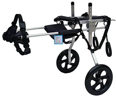 2 Räder Hunderollstuhl für Rückenbeine, Aluminiumlegierung Einstellbarer Wagenradstuhl für 33 Pfund oder mehr Haustier, behinderte Hinterbeine Rehabilitation (mittel/groß) (Size : XL for 25-30kg)