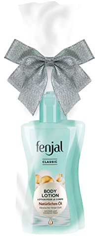 fenjal Pflegeset, 400 ml 2-teilig, Cremedusche (1x 200 ml), Body Milk (1x 200 ml) - vegan, mit Ölen, normale bis sehr trockene Haut - Classic