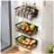 TOMAO Cesta Colgante Frutero de Pared, Organizador de Cocina y Baño, Estantería Metálica de Acero Inoxidable, Fuerte Capacidad de Carga (Color: 3个)