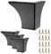 SUMNACON 4Pcs 10cm Metal Sofa Legs Wardrobe Leg Furniture Leg, Modern Solid Sofa Feet Cabinet Feet Table Legs for Replacement (Black)