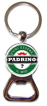 Llavero abrebotellas ¿Quieres ser mi padrino? verde