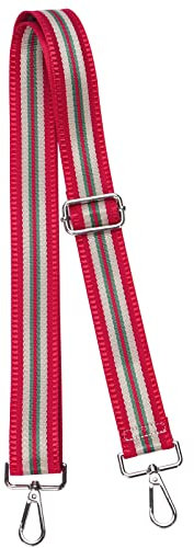 FLYAMAPIRIT Verstellbarer Schultergurt für Taschen, 3,8 cm breiter Taschengurt DIY Zubehör für Handtaschen, Tragetaschen und Umhängetaschen (Rot Grau Grün)