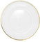 Trimming Shop Decorative Charger Plates for Parties, Gold Trim Glass Plates for Dinner Table Decoration, Weddings, Anniversary, Birthday, Party, Tableware, Catering Events, 33cm, 1pc