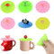 JOPHEK Lot de 6 Couvercle De Tasse De Silicone, Réutilisables Boisson Couvre Tasse, Anti-Poussière Couvercle de Mug pour Café Chope de Bière Verres à Boire Maison à l'Extérieur