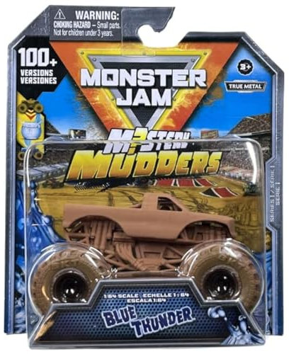 Monster Jam Mystery Mudders [Blue Thunder] Camión fundido a escala 1:64