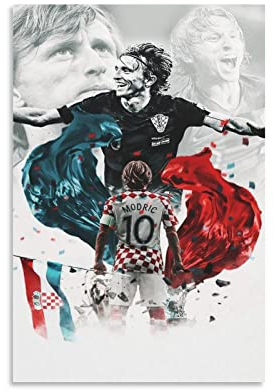 HANYING Luka Modrić Kunst Magische Flöte Mittelfeld Gott Poster Druck Kunst Wandbild Leinwand Poster Moderne Schlafzimmer Dekor 40 x 60 cm