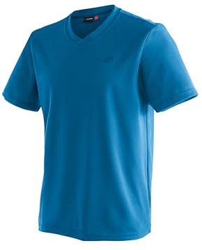 Maier Sports Wali T-Shirt Herren, Funktionales Sportshirt & Unterhemd | Atmungsaktives Funktionsshirt mit V-Ausschnitt für Wandern, Gym & Freizeit, Perfekt für den Sommer