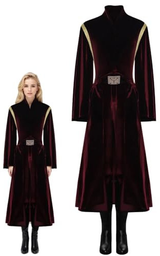 Heodols Damen Padme Amidala Kostüm für Erwachsene, Queen Padme Outfit Mantel Hose Gürtel für Rollenspiele Party, Star Wars-Fans
