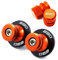 TEAUSA Misura for KTM 690 SMC Duke 690SMC SMC R 690duke 2009-2019 2020 2021 2022 Tappi valvola moto M10 Bobine forcellone Slider Stand Viti (Size : A Set-Orange)