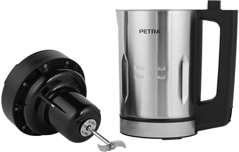 Petra Blender Chauffant Soupe et Mixeur 900W, Machine à Soupe 1.6L, Mixeur Soupe 5 Programmes avec Écran Digital, Soupe Maker Automatique avec Maintien au Chaud