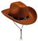 Western Cowboy Hut Cowboy Hut für Erwachsene einfarbig Cowboy-Hut Nieten schnüren Cowboy Hut mit gebogener Krempe aus Leder, Hut, Unisex, Indianer, Sheriff, Wilder Westen Kostüm Karneval Mottoparty