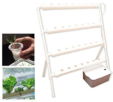 SUBKUDY PRO Hydroponic System Grow Kit Giardino Hydroponic Impianti Irrigazione Irrigazione con Pompa Acqua 36 Fori Profonda Acqua Balcone Giardino per Insalata Verdure Fiori Frutta