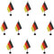 AZ FLAG - Set mit 10 Mini-Tischflaggen Deutschland – 15 x 10 cm – 10 deutsche Büroflaggen, 100% Polyester, mit Fahnenstange mit Goldstich