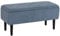HOMCOM Sitzbank mit Stauraum, Bettbank, Polsterbank mit Klappdeckel, Samtoptik, Truhenbank, für Wohnzimmer, Schlafzimmer, Blau, 95 x 38 x 45 cm