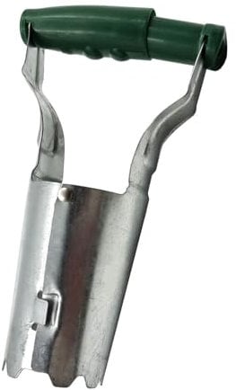 KUVIAS Bulb Planter Tool Long Handle with Depth Mark - Seedling Easy Transplanter Bulb Flower Planter with Spring Handle - Garden Equipment Planting Tools Approx 50mm to 80mm Depth (24 x 25 x 13cm)
