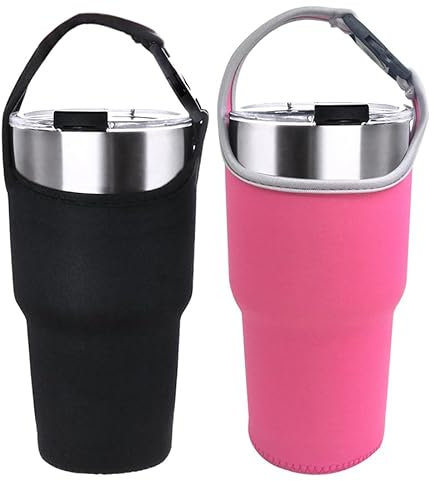 YuCool 2 Pack 30oz Tumbler Carrier Holder Pouch, Tumbler Carrier Holder Water Bottle Handle Bag for yeti,rtic,Ozark Trail Tumbler and More Travel to-Go Cups Bottles