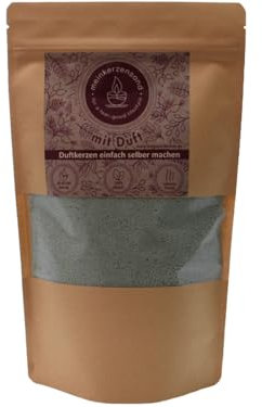 Aromatischer Kerzensand mit Duft 400g inkl. 3 Dochte Aromasand Duftgranulat aus Wachs Raumduft (Anti Tabac)