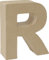 Papp-Buchstabe 17,5x5,5cm Pappartikel Pappart Bemalen Basteln Dekorieren Braun Pappmaché (R)