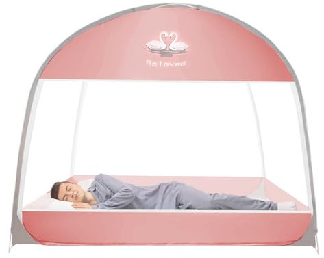 Besreey Zanzariera per letto | a rete da campeggio con doppia porta - Camera dei bambini letto baldacchino e zanzariera pieghevole per bambini