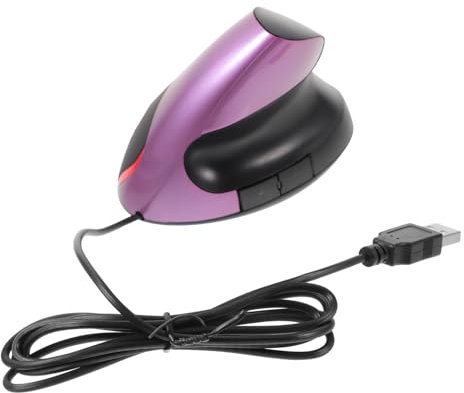 Lurrose Souris Ergonomique Filaire avec Protège-Poignet Souris Ergonomique Verticale Filaire Souris pour Ordinateur Portable Souris Filaire USB Violet Abs