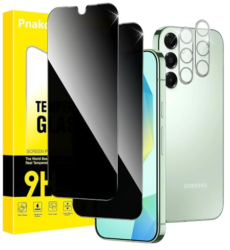 Pnakqil Sichtschutz Panzer Schutz Glas für Samsung Galaxy A16 5G mit Kameraschutz,Privacy Schutzfolie Displayschutz,Anti-Spy Schutzglas Panzerfolie mit 28° Blickschutz Sichtschutzfolie, 2 Stück