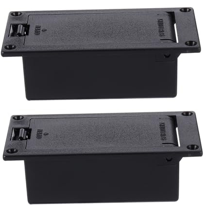 VANZACK 2 Stück 9v Batteriehalter Für Aktive Gitarren Und Bass Tonabnehmer Kleines Batteriegehäuse Ohne Zubehör