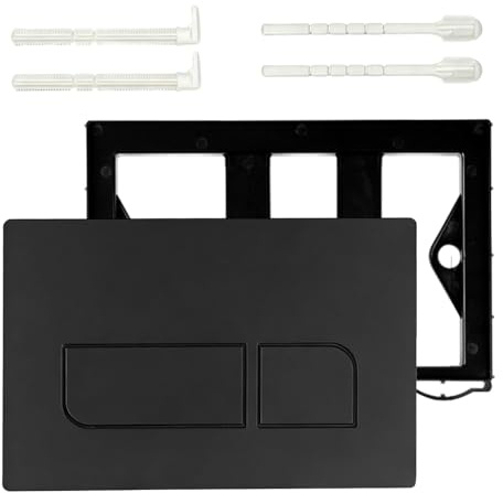Placa de pulsador para inodoro, placa de accionamiento para cisterna, piezas de repuesto compatibles con placa de accionamiento Geberit Sigma01 UP300 y 320 (negro)