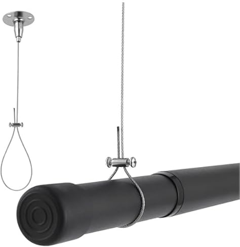 2 Pack Kleiderstange Deckenmontage, Verstellbare Deckenaufhängung aus Metall für L-förmige Duschvorhangstangen, Gardinenstangen oder Kleiderstangen